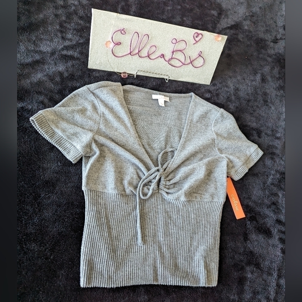 NWT Colsie Gray Crop Top S